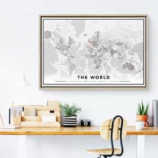 Weltkarte auf Leinwand